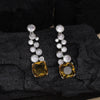 Yellow Color American Diamond Earrings (ADE531YLW)