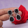 Black Color American Diamond Earrings (ADE532BLK)