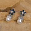 Blue Color American Diamond Earrings (ADE533BLU)