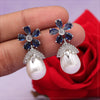 Blue Color American Diamond Earrings (ADE533BLU)