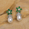 Green Color American Diamond Earrings (ADE533GRN)