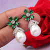 Green Color American Diamond Earrings (ADE533GRN)