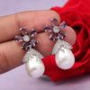 Purple Color American Diamond Earrings (ADE533PRP)