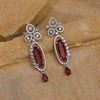 Ruby Color American Diamond Earrings (ADE535RUBY)