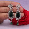 Green Color American Diamond Earrings (ADE536GRN)