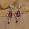 Ruby Color American Diamond Earrings (ADE536RUBY)