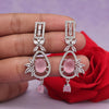 Pink Color American Diamond Earrings (ADE538PNK)