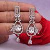 Silver Color American Diamond Earrings (ADE538SLV)