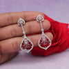 Red Color American Diamond Earrings (ADE541RED)
