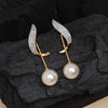 White Color American Diamond Earrings (ADE549WHT)