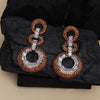 Orange Color American Diamond Earrings (ADE552ORG)