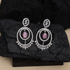 Pink Color American Diamond Earrings (ADE553PNK)