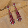 Ruby Color American Diamond Earrings (ADE555RUBY)