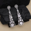 Silver Color American Diamond Earrings (ADE555SLV)