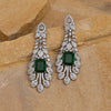 Green Color American Diamond Earrings (ADE556GRN)