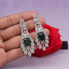 Green Color American Diamond Earrings (ADE556GRN)