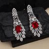 Red Color American Diamond Earrings (ADE556RED)