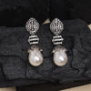 White Color American Diamond Earrings (ADE558WHT)