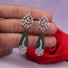Green Color American Diamond Earrings (ADE559GRN)