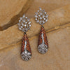 Orange Color American Diamond Earrings (ADE559ORG)