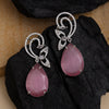 Pink Color American Diamond Earrings (ADE561PNK)