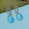 Sky Blue Color American Diamond Earrings (ADE561SBLU)