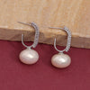 White Color American Diamond Earrings (ADE563WHT)