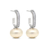 White Color American Diamond Earrings (ADE563WHT)