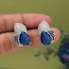 Blue Color American Diamond Earrings (ADE572BLU)