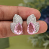 Pink Color American Diamond Earrings (ADE572PNK)