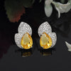 Yellow Color American Diamond Earrings (ADE572YLW)