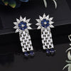 Blue Color American Diamond Earrings (ADE575BLU)