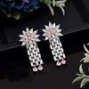 Pink Color American Diamond Earrings (ADE575PNK)