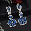 Blue Color American Diamond Earrings (ADE576BLU)