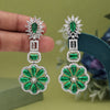 Green Color American Diamond Earrings (ADE576GRN)