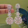 Pink Color American Diamond Earrings (ADE576PNK)