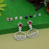 Multi Color American Diamond Earrings And Different Color Changeable Studs (ADE581MLT)