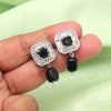 Black Color American Diamond Earrings (ADE583BLK)