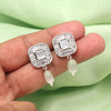 Off White Color American Diamond Earrings (ADE583OWHT)