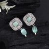 Pista Green Color American Diamond Earrings (ADE583PGRN)