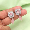 Pink Color American Diamond Earrings (ADE583PNK)