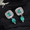 Rama Green Color American Diamond Earrings (ADE583RGRN)