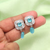 Sky Blue Color American Diamond Earrings (ADE583SBLU)