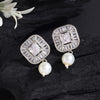 White Color American Diamond Earrings (ADE583WHT)