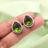 Mehandi Green Color American Diamond Earrings (ADE584MGRN)