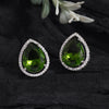 Mehandi Green Color American Diamond Earrings (ADE584MGRN)