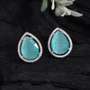 Pista Green Color American Diamond Earrings (ADE584PGRN)