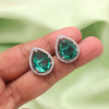 Rama Green Color American Diamond Earrings (ADE584RGRN)