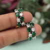 Green Color American Diamond Earrings (ADE585GRN)