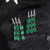 Green Color American Diamond Earrings (ADE586GRN)